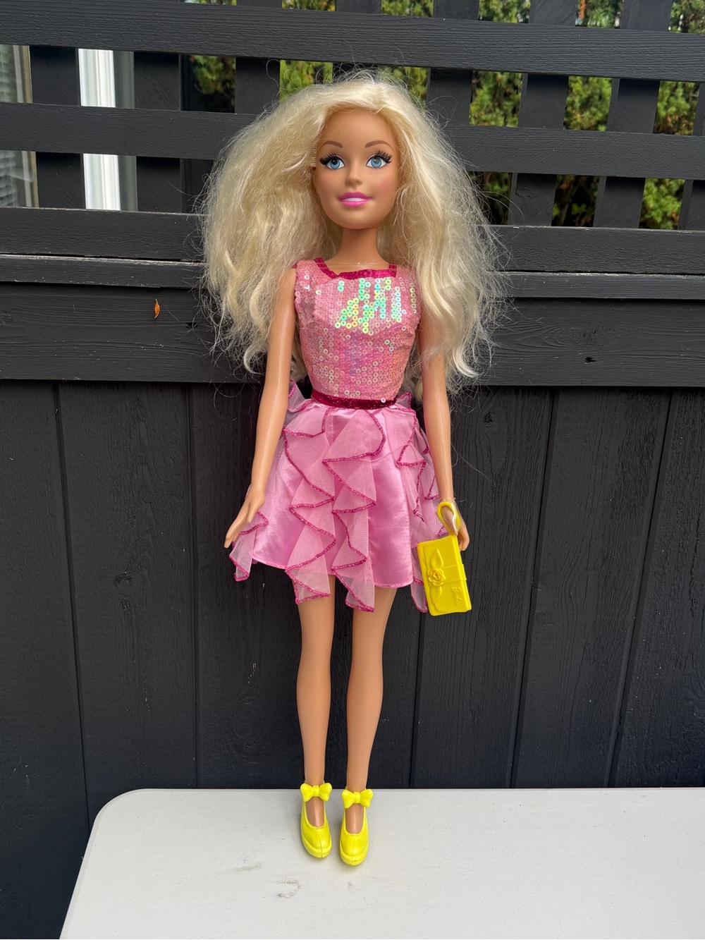 2013 Just Play My Life Barbie Doll 28” Rooted Eyelashes Blonde Blue Eyes